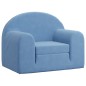 Schlafsofa für Kinder Blau Weicher Plüsch Schlafsofa für Kinder Blau Weicher Plüsch