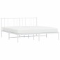 vidaXL Bettgestell mit Kopfteil Metall Weiß 180x200 cm vidaXL Bettgestell mit Kopfteil Metall Weiß 180x200 cm