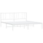 vidaXL Bettgestell mit Kopfteil Metall Weiß 180x200 cm vidaXL Bettgestell mit Kopfteil Metall Weiß 180x200 cm