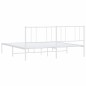 vidaXL Bettgestell mit Kopfteil Metall Weiß 180x200 cm vidaXL Bettgestell mit Kopfteil Metall Weiß 180x200 cm
