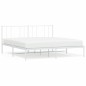 vidaXL Bettgestell mit Kopfteil Metall Weiß 183x213 cm vidaXL Bettgestell mit Kopfteil Metall Weiß 183x213 cm