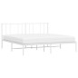 vidaXL Bettgestell mit Kopfteil Metall Weiß 183x213 cm vidaXL Bettgestell mit Kopfteil Metall Weiß 183x213 cm