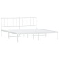 vidaXL Bettgestell mit Kopfteil Metall Weiß 183x213 cm vidaXL Bettgestell mit Kopfteil Metall Weiß 183x213 cm