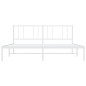 vidaXL Bettgestell mit Kopfteil Metall Weiß 183x213 cm vidaXL Bettgestell mit Kopfteil Metall Weiß 183x213 cm