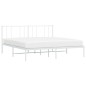 vidaXL Bettgestell mit Kopfteil Metall Weiß 193x203 cm vidaXL Bettgestell mit Kopfteil Metall Weiß 193x203 cm