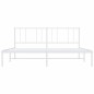 vidaXL Bettgestell mit Kopfteil Metall Weiß 193x203 cm vidaXL Bettgestell mit Kopfteil Metall Weiß 193x203 cm