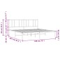vidaXL Bettgestell mit Kopfteil Metall Weiß 193x203 cm vidaXL Bettgestell mit Kopfteil Metall Weiß 193x203 cm