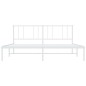 vidaXL Bettgestell mit Kopfteil Metall Weiß 200x200 cm vidaXL Bettgestell mit Kopfteil Metall Weiß 200x200 cm