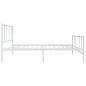 vidaXL Bettgestell mit Kopf- und Fußteil Metall Weiß 100x190 cm vidaXL Bettgestell mit Kopf- und Fußteil Metall Weiß 100x190 cm