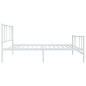 vidaXL Bettgestell mit Kopf- und Fußteil Metall Weiß 107x203 cm vidaXL Bettgestell mit Kopf- und Fußteil Metall Weiß 107x203 cm