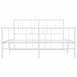 vidaXL Bettgestell mit Kopf- und Fußteil Metall Weiß 120x200 cm vidaXL Bettgestell mit Kopf- und Fußteil Metall Weiß 120x200 cm