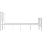 vidaXL Bettgestell mit Kopf- und Fußteil Metall Weiß 135x190 cm vidaXL Bettgestell mit Kopf- und Fußteil Metall Weiß 135x190 cm