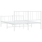 vidaXL Bettgestell mit Kopf- und Fußteil Metall Weiß 140x190 cm vidaXL Bettgestell mit Kopf- und Fußteil Metall Weiß 140x190 cm