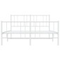 vidaXL Bettgestell mit Kopf- und Fußteil Metall Weiß 160x200 cm vidaXL Bettgestell mit Kopf- und Fußteil Metall Weiß 160x200 cm