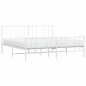 vidaXL Bettgestell mit Kopf- und Fußteil Metall Weiß 193x203 cm vidaXL Bettgestell mit Kopf- und Fußteil Metall Weiß 193x203 cm