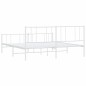 vidaXL Bettgestell mit Kopf- und Fußteil Metall Weiß 193x203 cm vidaXL Bettgestell mit Kopf- und Fußteil Metall Weiß 193x203 cm