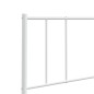 vidaXL Kopfteil Metall Weiß 75 cm
