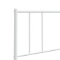 vidaXL Kopfteil Metall Weiß 90 cm