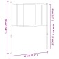 vidaXL Kopfteil Metall Weiß 90 cm