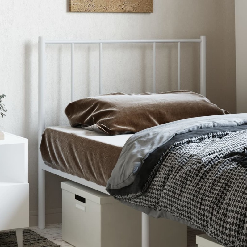 vidaXL Kopfteil Metall Weiß 107 cm vidaXL Kopfteil Metall Weiß 107 cm