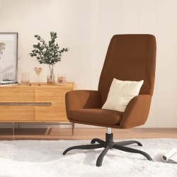 Relaxsessel Braun Wildleder-Optik