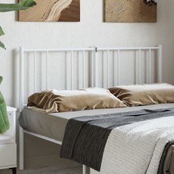 vidaXL Kopfteil Metall Weiß 120 cm