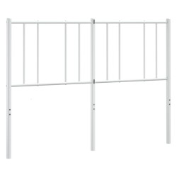vidaXL Kopfteil Metall Weiß 120 cm