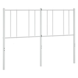 vidaXL Kopfteil Metall Weiß 135 cm