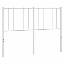 vidaXL Kopfteil Metall Weiß 160 cm