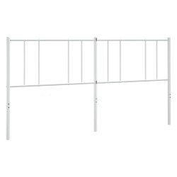 vidaXL Kopfteil Metall Weiß 180 cm