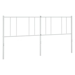 vidaXL Kopfteil Metall Weiß 200 cm