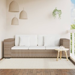 vidaXL 8-tlg. 3-Sitzer Sofa Set Echt Rattan