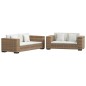 vidaXL Sofa-Set 2-Sitzer und 3-Sitzer Echtes Rattan vidaXL Sofa-Set 2-Sitzer und 3-Sitzer Echtes Rattan