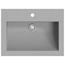 vidaXL Granitbecken 600×450×120 mm Grau