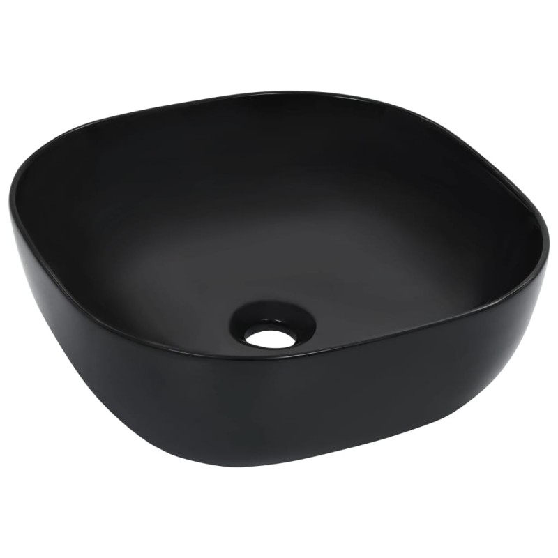vidaXL Waschbecken 42,5 x 42,5 x 14,5 cm Keramik Schwarz vidaXL Waschbecken 42,5 x 42,5 x 14,5 cm Keramik Schwarz