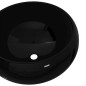 vidaXL Waschbecken Keramik Rund Schwarz 40 x 15 cm vidaXL Waschbecken Keramik Rund Schwarz 40 x 15 cm