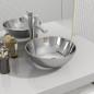 vidaXL Waschbecken 28 x 10 cm Keramik Silbern vidaXL Waschbecken 28 x 10 cm Keramik Silbern