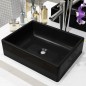 vidaXL Waschbecken Keramik Rechteckig Schwarz 41 x 30 x 12 cm vidaXL Waschbecken Keramik Rechteckig Schwarz 41 x 30 x 12 cm