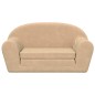 2-Sitzer Kindersofa mit Schlaffunktion Creme Weicher Plüsch 2-Sitzer Kindersofa mit Schlaffunktion Creme Weicher Plüsch