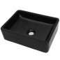 vidaXL Waschbecken Keramik Rechteckig Schwarz 41 x 30 x 12 cm vidaXL Waschbecken Keramik Rechteckig Schwarz 41 x 30 x 12 cm