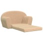 2-Sitzer Kindersofa mit Schlaffunktion Creme Weicher Plüsch 2-Sitzer Kindersofa mit Schlaffunktion Creme Weicher Plüsch