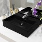 vidaXL Waschbecken mit Hahnloch Keramik Schwarz 51,5 x 38,5 x 15 cm vidaXL Waschbecken mit Hahnloch Keramik Schwarz 51,5 x 38,5 x 15 cm