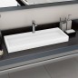 vidaXL Waschbecken 120 x 46 x 11 cm Mineralguss/Marmorguss Weiß vidaXL Waschbecken 120 x 46 x 11 cm Mineralguss/Marmorguss Weiß