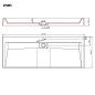 vidaXL Waschbecken 120 x 46 x 11 cm Mineralguss/Marmorguss Weiß vidaXL Waschbecken 120 x 46 x 11 cm Mineralguss/Marmorguss Weiß