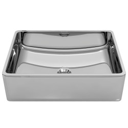 vidaXL Waschbecken 41 x 30 x 12 cm Keramik Silbern