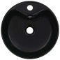 vidaXL Waschbecken mit Überlauf 36 x 13 cm Keramik Schwarz vidaXL Waschbecken mit Überlauf 36 x 13 cm Keramik Schwarz