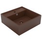 vidaXL Luxus-Waschbecken Überlauf Quadratisch Matt Dunkelbraun 41x41cm vidaXL Luxus-Waschbecken Überlauf Quadratisch Matt Dunkelbraun 41x41cm