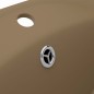 vidaXL Luxus-Waschbecken Überlauf Oval Matt Creme 58,5x39cm Keramik vidaXL Luxus-Waschbecken Überlauf Oval Matt Creme 58,5x39cm Keramik