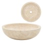 vidaXL Waschbecken 40x12 cm Marmor Creme vidaXL Waschbecken 40x12 cm Marmor Creme