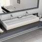 vidaXL Waschbecken 120 x 46 x 11 cm Mineralguss/Marmorguss Weiß vidaXL Waschbecken 120 x 46 x 11 cm Mineralguss/Marmorguss Weiß